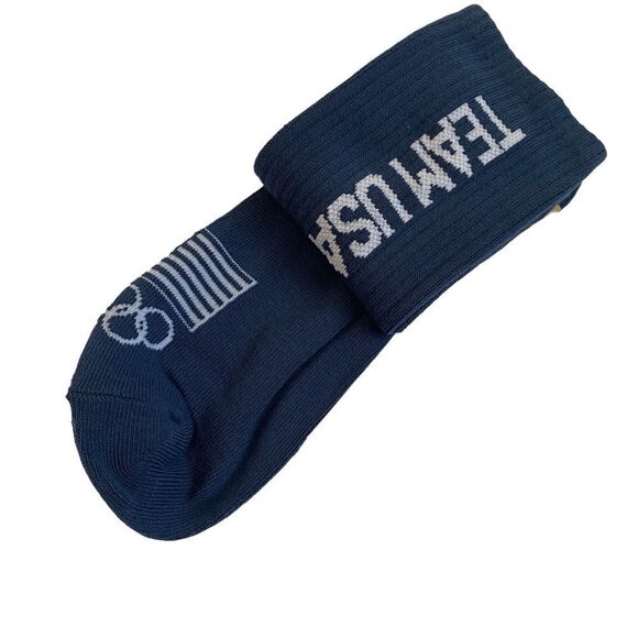 SKIMS 2 Pairs USA Olympic Flag Navy Blue Crew Socks NWT - Picture 5 of 15